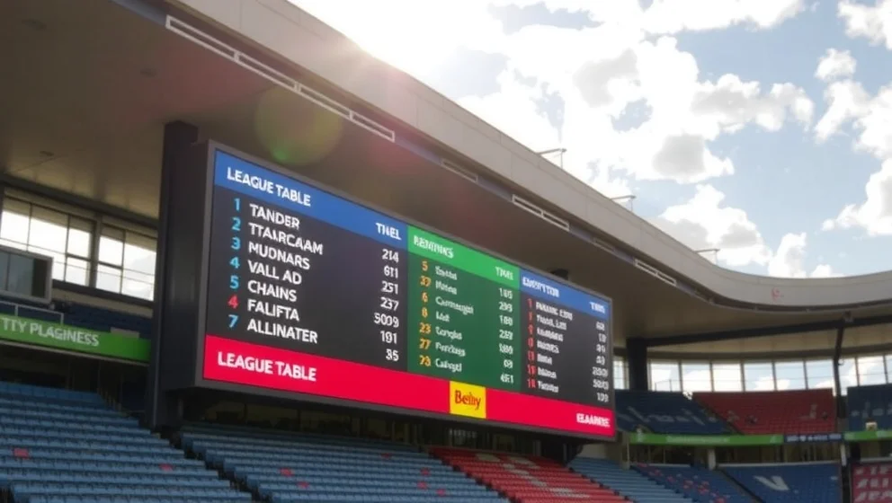 Poängställning i 1. FC Köln just nu